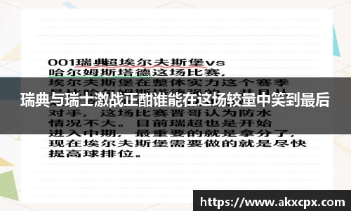 瑞典与瑞士激战正酣谁能在这场较量中笑到最后